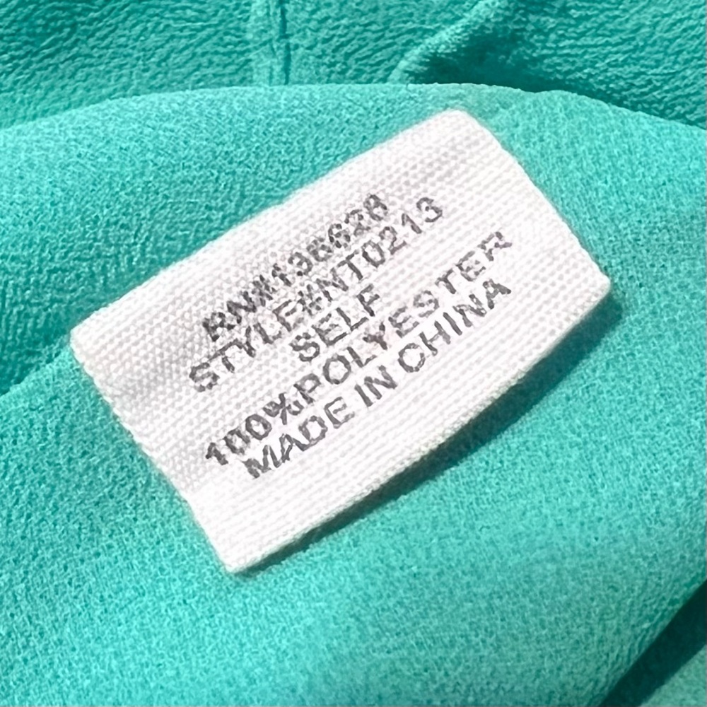 Naked Zebra Layered Teal Blue Green Draped Scoop Neck Tank Top Size Small - Picture 6 of 8